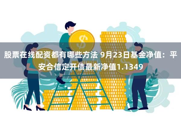 股票在线配资都有哪些方法 9月23日基金净值：平安合信定开债最新净值1.1349